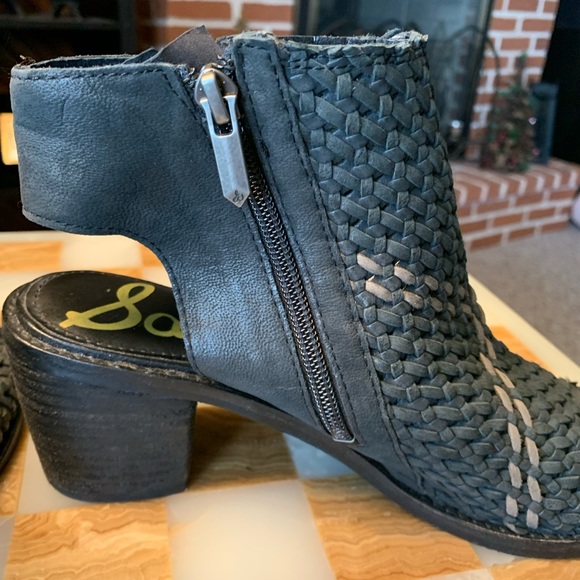 Sam Edelman Cooper Leather Open Toe Heeled Sandal Sz 9 - Picture 6 of 8